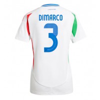 Fotbalové Dres Itálie Federico Dimarco #3 Dámské Venkovní ME 2024 Krátký Rukáv